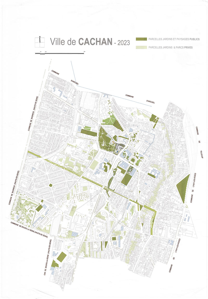 Cartes des espaces verts de la Ville de Cachan