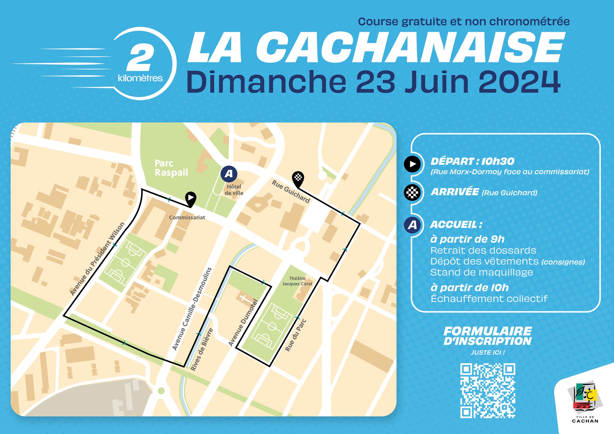 Plan 2024 de la course la Cahanaise